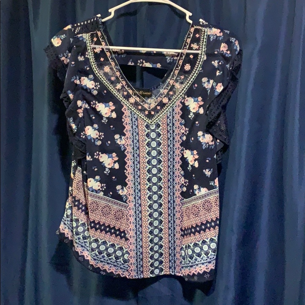 Tribal/Floral Short Sleeve